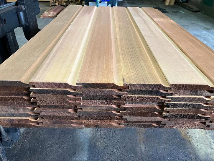 Western Red Cedar-rabatdelen-channelsiding–gevelbekleding, Tuin en Terras, Palen, Balken en Planken, Nieuw, Planken, Minder dan 180 cm