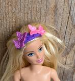 Barbie paarse haarband met roze vlinders, Ophalen of Verzenden, Zo goed als nieuw, Barbie