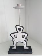 Keith Haring - Enkelvoudige kaarsen standaard, Huis en Inrichting, Ophalen of Verzenden, Zo goed als nieuw, Grijs