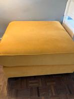 Gele Hocker, Gebruikt, Vierkant, Ophalen of Verzenden, 75 tot 100 cm