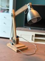Industriële houten lamp, Ophalen, Zo goed als nieuw, Hout, Minder dan 100 cm