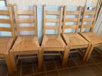 6 eiken eetkamer stoelen, Ophalen, Gebruikt, Overige kleuren, Eiken