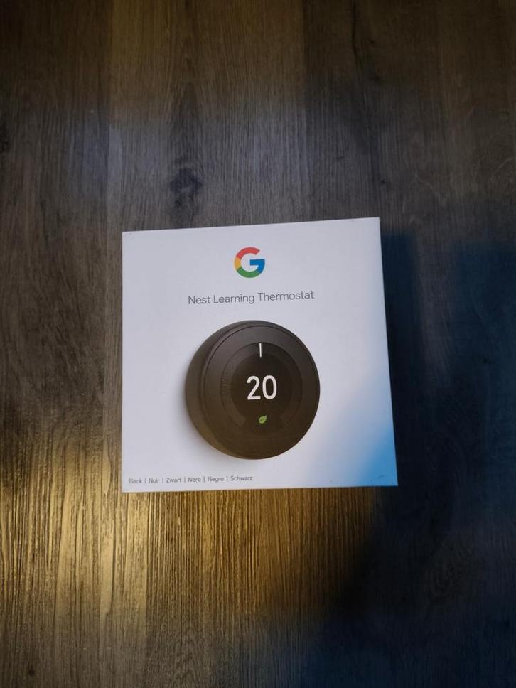 Google nest learning thermostaat Slimm thermostaat V3 ZWART, Doe-het-zelf en Verbouw, Thermostaten, Ophalen of Verzenden