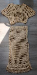 Ibiza set / gehaakte set goud one size, Kleding | Dames, Badmode en Zwemkleding, Ophalen of Verzenden, Zo goed als nieuw, Overige kleuren