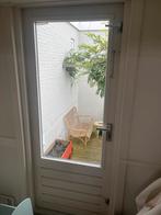 Achterdeur met dubbel glas - 82x200, Ophalen, Gebruikt, 80 tot 100 cm, 200 tot 215 cm