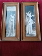 Oude lijstjes met nostalgische dames € 22,50, Ophalen of Verzenden