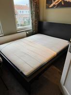 Ikea bed type Malm 160x200, Ophalen, Bruin, Tweepersoons, Zo goed als nieuw