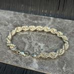Zilveren rope ketting met armband set 925 silver, Sieraden, Tassen en Uiterlijk, Kettingen, Ophalen of Verzenden, Nieuw, Goud