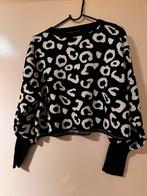 Luipaard Print Trui - Zwart/Wit - Maat S, Ophalen, Zo goed als nieuw, Maat 36 (S), Zwart