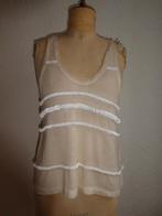 3.1 Phillip Lim top crème XS witte ringetjes groot en klein, Verzenden, Wit, Zo goed als nieuw, Zonder mouw
