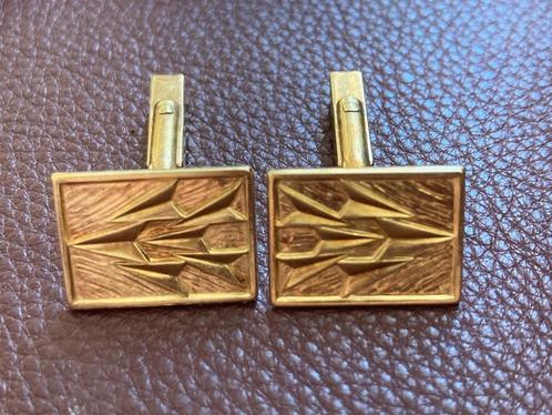 WD-023 14 karaat gouden manchetknopen Fokker 50 jaar, Sieraden, Tassen en Uiterlijk, Antieke sieraden, Manchetknopen, Goud, Ophalen of Verzenden