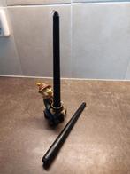 Kaarsenhouder met kaarsen, Kunststof, Gebruikt, Bruin, Ophalen of Verzenden