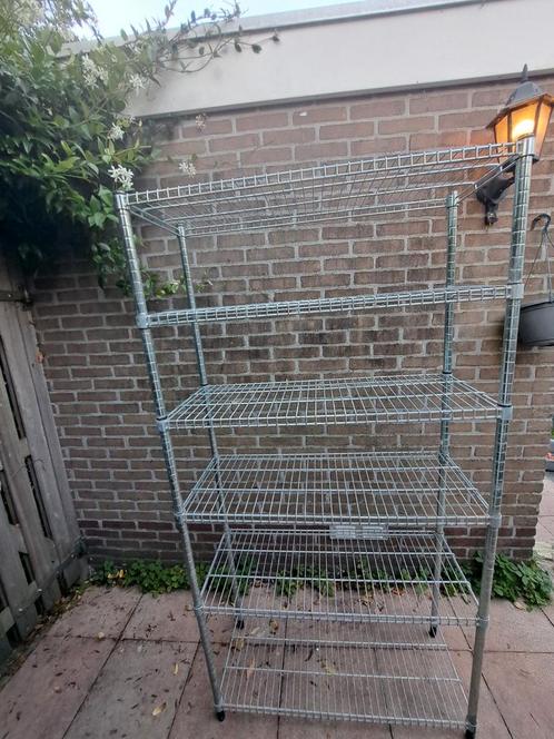 RVS Rek voor Buiten - 5 Niveaus, Huis en Inrichting, Kasten | Stellingkasten, Gebruikt, Ophalen