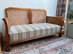 Vintage Houten Rotan Sofa Bank 2 Zitsbank Antiek Riet, Ophalen, Gebruikt, 150 tot 200 cm, Tweepersoons