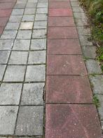 Stoeptegels grijs en roos- Gebruikt, Ophalen, Gebruikt, 10 m² of meer, Beton