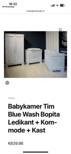 Babykamer Tim Blue Wash Bopita - Ledikant, Kommode, Kast, Ophalen, Gebruikt, Jongetje of Meisje
