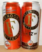 2 Feyenoord Amstel Bier blikjes (50cl) seizoenen 2009-2011, Ophalen of Verzenden, Gebruikt, Ajax, Overige typen