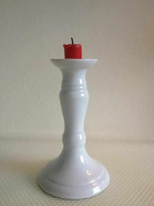 Witte Porseleinen Kandelaar Limoges France, Huis en Inrichting, Woonaccessoires | Kandelaars en Kaarsen, Zo goed als nieuw, Kandelaar