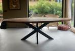 ovale eettafel oud teakhout, Huis en Inrichting, Tafels | Eettafels, 100 tot 150 cm, Teakhout, 200 cm of meer, Ophalen of Verzenden