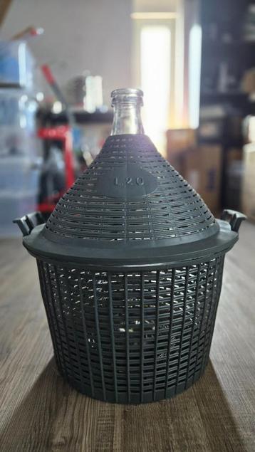 20 Liter Glazen Mandfles (Voor brouwen/wijnmaken) beschikbaar voor biedingen
