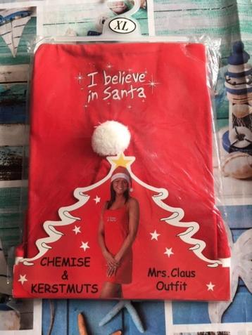 Nieuw nachthemd en kerstmuts - I believe in santa - Maat XL beschikbaar voor biedingen