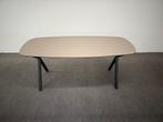 Deens ovale eettafel HPL taupe 180x80, Huis en Inrichting, Tafels | Eettafels, Zo goed als nieuw, 150 tot 200 cm, Ovaal, Info@betaalbaar-design.nl