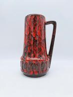 Vintage West Germany vaas Scheurich 411-25 Zwart Rood, Ophalen of Verzenden