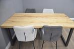 Industriële eiken boomstamtafel 190 cm - 1,9 meter, Nieuw, 150 tot 200 cm, Rechthoekig, 50 tot 100 cm