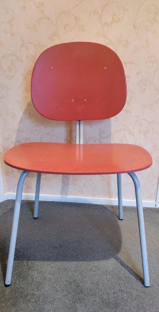 Vintage Auping stoel Wim Rietveld, Huis en Inrichting, Stoelen, Gebruikt, Eén, Hout, Metaal, Overige kleuren, Ophalen