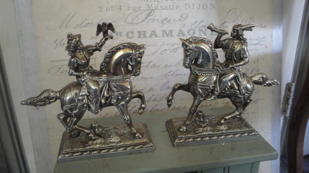 2 messing ridder paardjes, Ophalen of Verzenden