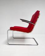 Unieke vintage Gispen 411 fauteuil, 1930's, Gebruikt, Design, 75 tot 100 cm, Ophalen of Verzenden