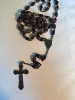Antieke ketting met zilveren kruis, Ophalen of Verzenden, Zilver, Ketting