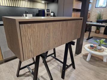 Gestreept! Massief eiken houten badmeubel 120cm tbv waskom! beschikbaar voor biedingen