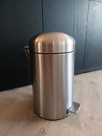 Brabantia prullenbak RVS maat C (10-12 liter), Ophalen, Met pedaal, 50 tot 75 cm, Zo goed als nieuw