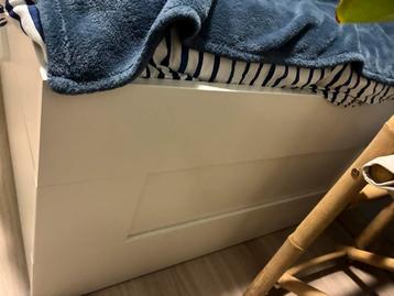 Ikea Bedframe met opberglades, lattenb+matras wit, 90x200 cm - afbeelding 4