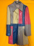 Vintage 60's Colorblock Leren Jas, Maat 38/40 (M), Overige kleuren, Ophalen of Verzenden, Vintage