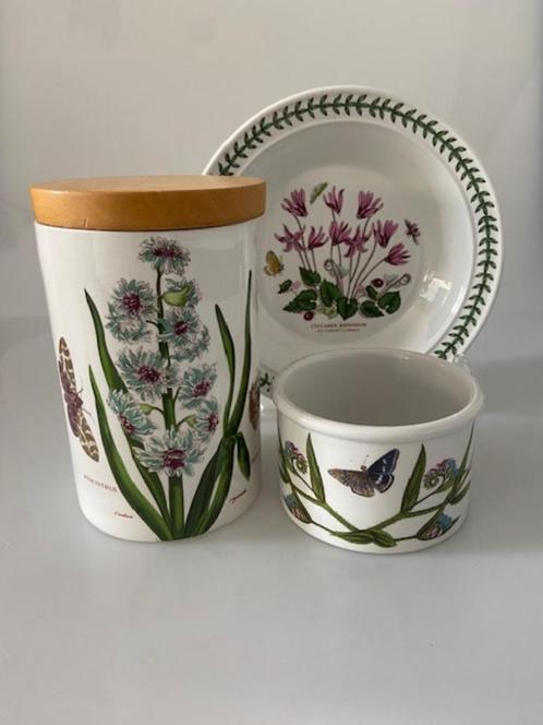 Portmeiron the Botanic garden; dekselpot, bord en schaaltje, Huis en Inrichting, Keuken | Servies, Bord(en), Overige stijlen, Ophalen of Verzenden