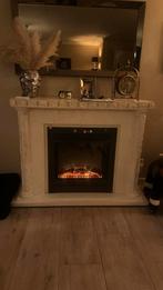 Woonkamer Fossiel Set: Eettafel, salon tafel Haard, TV Kast, Huis en Inrichting, Ophalen of Verzenden, Gebruikt, Vrijstaande haard