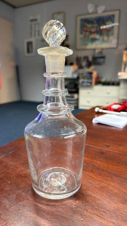 Bodemvondst 1800 Victoriaanse Tripple Neck Decanter Karaf, Antiek en Kunst, Antiek | Glas en Kristal, Ophalen of Verzenden