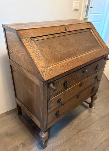 Klassiek vintage uitklapbaar bureau schrijftafel secretaire beschikbaar voor biedingen