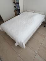 Elektrisch verstelbare Auping 140x200 met nieuw matras, Ophalen, Wit, Dekbedovertrek, Tweepersoons