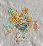 Borduurwerk, zijde, Vera de Muis, Bastin, strand, vintage, Hobby en Vrije tijd, Ophalen, Gebruikt, Handborduren, Overige typen