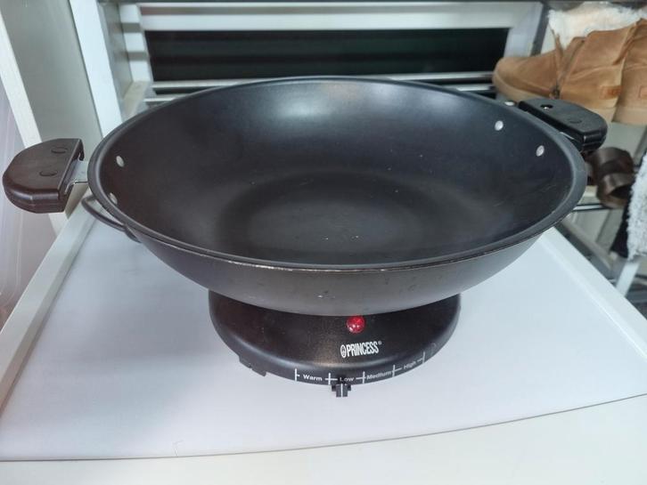 Elektrische Wokpan van Princess, Witgoed en Apparatuur, Fonduesets, Gebruikt, Fondueset, Elektrisch, Ophalen