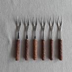 *** 6 Vintage vleesvorkjes - vorkjes ***, Ophalen of Verzenden, Nieuw, Rvs of Chroom, Los bestek