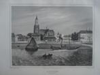 109 / Arnhem de Sabelpoort Staalgravure 1860, Antiek en Kunst, Kunst | Etsen en Gravures, Ophalen of Verzenden