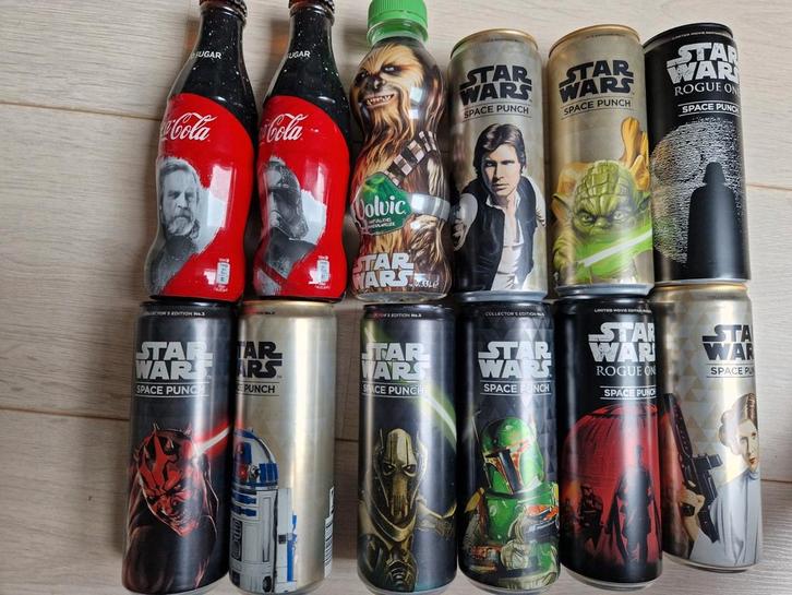mandalorian rogue one andor star wars volle blikjes drank, Verzamelen, Star Wars, Zo goed als nieuw, Actiefiguurtje, Ophalen of Verzenden