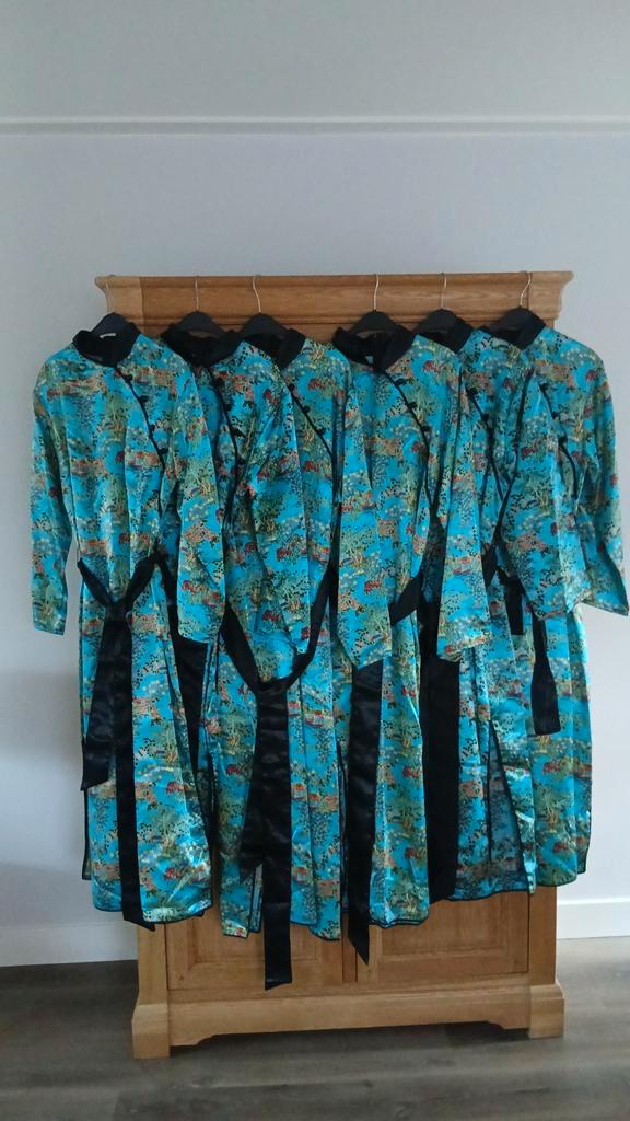 Chinese jurken met baretje, Kleding | Dames, Jurken, Zo goed als nieuw, Maat 46/48 (XL) of groter, Blauw, Onder de knie, Ophalen of Verzenden