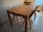 Gebruikte teakhouten eettafel, Huis en Inrichting, Tafels | Eettafels, Ophalen, Gebruikt, 200 cm of meer, 50 tot 100 cm