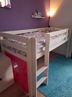 Halfhoogslaper incl. glijbaan en tent, Huis en Inrichting, Ophalen, 90 cm, Eenpersoons, Zo goed als nieuw