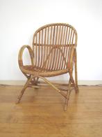Midcentury vintage rotan fauteuil Rohé Trio, Huis en Inrichting, Fauteuils, Ophalen, Gebruikt, Midcentury vintage fifties, Minder dan 75 cm